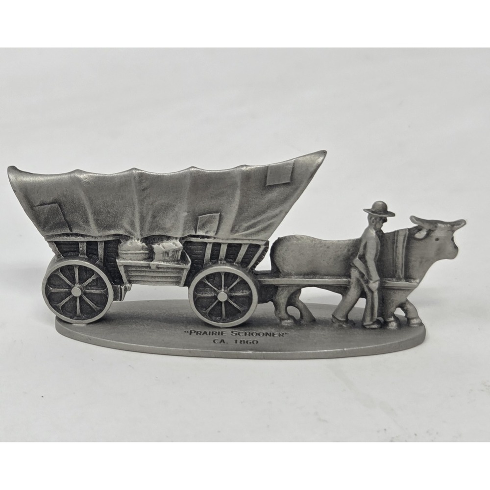 VINTAGE Hallmark 1982‎ Pewter Prairie Schooner 1860 Miniature
